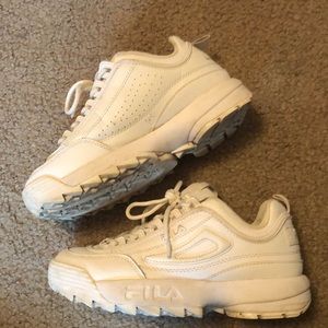 Classic chunky white Filas